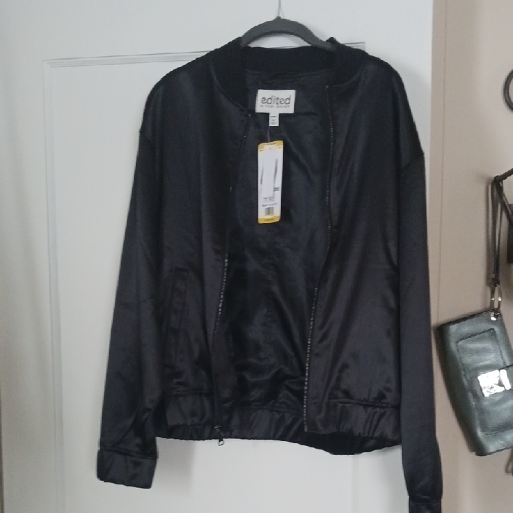 Edited Remi Bader Women's Black Bomber Jacket